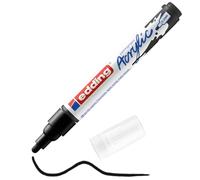 edding 5100 acrylic marker medium - black - 1 waterproof acrylic paint marker - round nib 2-3mm - acrylic paint pen for drawing on canvas, art paper and wood - acrylic markers for pebbles