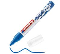 edding 5100 acrylic marker medium - blue - 1 waterproof acrylic paint marker - round tip 2-3mm - acrylic paint pens for drawing on canvas, art paper and wood - acrylic markers for pebbles