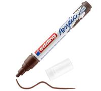 edding 5100 acrylic marker medium - brown - 1 waterproof acrylic paint marker - round tip 2-3mm - acrylic paint pens for drawing on canvas, art paper and wood - acrylic markers for pebbles
