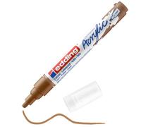 edding 5100 acrylic marker medium - hazel - 1 waterproof acrylic paint marker - round nib 2-3mm - acrylic paint pen for drawing on canvas, art paper and wood - acrylic markers for pebbles