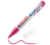 edding 5100 acrylic marker medium - pink - 1 waterproof acrylic paint marker - round nib 2-3mm - acrylic paint pen for drawing on canvas, art paper and wood - acrylic markers for pebbles