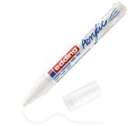 edding 5100 acrylic marker medium - white - 1 waterproof acrylic paint marker - round nib 2-3mm - acrylic paint pen for drawing on canvas, art paper and wood - acrylic markers for pebbles