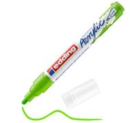 edding 5100 acrylic marker medium - yellow-green - 1 waterproof acrylic paint marker - round nib 2-3mm - acrylic paint pen for drawing on canvas, art paper and wood - acrylic markers for pebbles