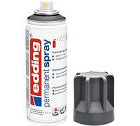 Edding 5200 Permanent Spray - Anthracite Mat - 200 ml - Acrylic Paint for Painting and Decorating Glass, Metal, Wood, Ceramic, Plastic, Canvas - Aerosol Spray, Acrylic Spray, Paint Spray, (4-NL5200926)