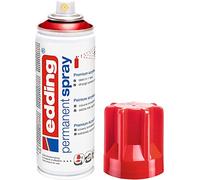 edding 5200 Permanent Spray - Bright Traffic Red - 200 ml - Acrylic Paint for Painting or Decorating Glass, Metal, Wood, Ceramic, Plastic, Canvas, Acrylic Spray Paint