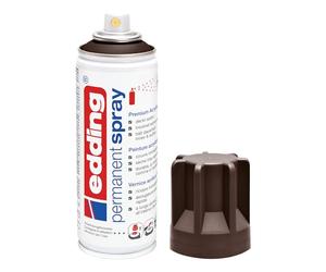 edding 5200 Permanent Spray - Chocolate Brown - 200 ml - Acrylic Paint for Painting and Decorating Glass, Metal, Wood, Ceramic, Plastic, Canvas - Aerosol Spray, Acrylic Spray, Paint Spray