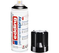 edding 5200 Permanent Spray - Dark Black Gloss - 200 ml - Acrylic Spray Paint for Painting or Decorating Glass, Metal, Wood, Ceramic, Plastic, Canvas