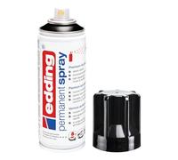 edding 5200 Permanent Spray - Glossy Black - 200 ml - Acrylic Paint for Painting and Decorating Glass, Metal, Wood, Ceramic, Plastic, Canvas - Aerosol Spray, Acrylic Spray, Paint Spray
