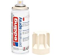 edding 5200 permanent spray - light ivory matt - 200 ml - acrylic paint for painting and decorating glass, metal, wood, ceramic, plastic, canvas - aerosol spray, acrylic spray, paint spray