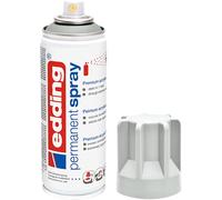 Edding 5200 Permanent Spray - Light Grey Mat - 200 ml - Acrylic Paint for Painting and Decorating Glass, Metal, Wood, Ceramic, Plastic, Canvas - Aerosol Spray, Acrylic Spray, Paint Spray 4-NL5200925
