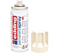 edding 5200 permanent spray - light ivory matt - 200 ml - acrylic paint for painting and decorating glass, metal, wood, ceramic, plastic, canvas - aerosol spray, acrylic spray, paint spray