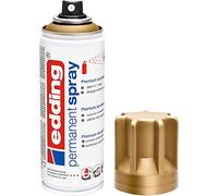 edding 5200 permanent spray - rich gold matt - 200 ml - acrylic paint for painting and decorating glass, metal, wood, ceramic, plastic, canvas - aerosol spray, acrylic spray, paint spray