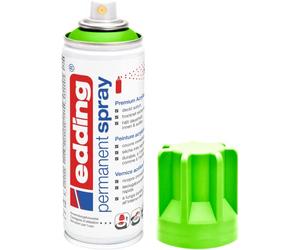 edding 5200 Permanent Spray, Neon Green, Matte, 200 ml, Acrylic Paint for Painting and Decorating Glass, Metal, Wood, Ceramic, Plastic, Canvas - Acrylic Spray Paint