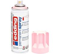 Edding 5200 Permanent Spray - Pastel Pink Mat - 200 ml - Acrylic Paint for Painting and Decorating Glass, Metal, Wood, Ceramic, Plastic, Canvas - Aerosol Spray, Acrylic Spray, Paint Spray, 4-NL5200914