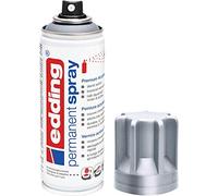 edding 5200 Permanent Spray - Silver Mat - 200 ml - Acrylic Paint for Painting and Decorating Glass, Metal, Wood, Ceramic, Plastic, Canvas - Aerosol Spray, Acrylic Spray, Paint Spray