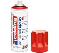 Edding 5200 Permanent Spray - Traffic Red Mat - 200 ml - Acrylic Paint for Painting and Decorating Glass, Metal, Wood, Ceramic, Plastic, Canvas - Aerosol Spray, Acrylic Spray, Paint Spray, 4-NL5200902