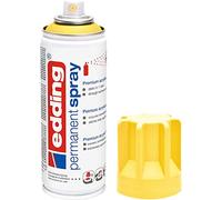 edding 5200 permanent spray - traffic yellow mat - 200 ml - acrylic paint for painting and decorating glass, metal, wood, ceramic, plastic, canvas - aerosol spray, acrylic spray, paint spray