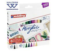 Edding 5300 & 5100 Acrylic Paint Markers | Nordic Start Easy Set 8 Pens + Card