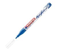 edding 5300 acrylic marker fine - blue - 1 waterproof acrylic paint marker - fine round nib 1-2mm - acrylic paint pen for drawing on canvas, art paper and wood - acrylic markers for pebbles