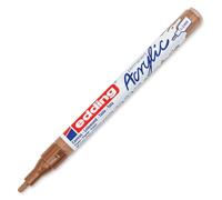 edding 5300 acrylic marker fine - hazel - 1 waterproof acrylic paint marker - fine round tip 1-2mm - acrylic paint pens for drawing on canvas, art paper and wood - acrylic markers for pebbles