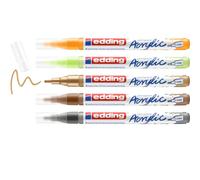 edding 5300 acrylic marker fine - natural colours - set of 5 - fine tip 1-2 mm -