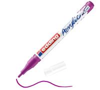 edding 5300 acrylic marker fine - purple - 1 waterproof acrylic paint marker - fine round nib 1-2mm - acrylic paint pen for drawing on canvas, art paper and wood - acrylic markers for pebbles