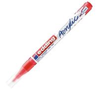 edding 5300 acrylic marker fine - red - 1 waterproof acrylic paint marker - fine round nib 1-2mm - acrylic paint pen for drawing on canvas, art paper and wood - acrylic markers for pebbles