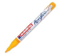 edding 5300 acrylic marker fine - sunny-yellow - 1 waterproof acrylic paint marker - fine round nib 1-2mm - acrylic paint pen for drawing on canvas, art paper and wood - acrylic markers for pebbles