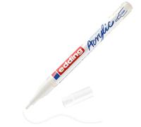 edding 5300 white - 1 paint marker pen - fine round nib 1-2mm - for drawing on canvas, art paper and wood - acrylic markers for pebbles, waterproof