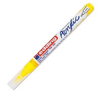 edding 5300 acrylic marker fine - yellow - 1 waterproof acrylic paint marker - fine round nib 1-2mm - acrylic paint pen for drawing on canvas, art paper and wood - acrylic markers for pebbles