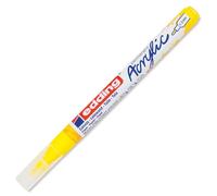 edding 5300 acrylic marker fine - yellow - 1 waterproof acrylic paint marker - fine round nib 1-2mm - acrylic paint pen for drawing on canvas, art paper and wood - acrylic markers for pebbles