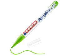 edding 5300 acrylic marker fine - yellow-green - 1 waterproof acrylic paint marker - fine round nib 1-2mm - acrylic paint pen for drawing on canvas, art paper and wood - acrylic markers for pebbles