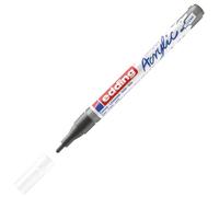 edding 5300 acrylic marker fine - grey - 1 waterproof acrylic paint marker - fine round nib 1-2mm - acrylic paint pen for drawing on canvas, art paper and wood - acrylic markers for pebbles