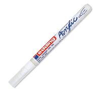 edding 5300 white - 1 paint marker pen - fine round nib 1-2mm - for drawing on canvas, art paper and wood - acrylic markers for pebbles, waterproof