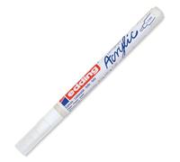 edding 5300 white - 1 paint marker pen - fine round nib 1-2mm - for drawing on canvas, art paper and wood - acrylic markers for pebbles, waterproof