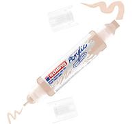 edding 5400 acrylic 3D double liner - beige - 1 acrylic colour tube - 2 nozzles 2-3,5-10mm - acrylic paints for canvas, painting boards and wood - waterproof acrylics in artist-quality colours