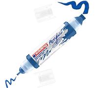 edding 5400 acrylic 3D double liner - blue - 1 acrylic colour tube - 2 nozzles 2-3,5-10mm - acrylic paint for canvas, painting boards and wood - waterproof acrylics in artist-quality colours