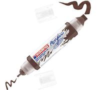 edding 5400 acrylic 3D double liner - brown - 1 acrylic colour tube - 2 nozzles 2-3,5-10mm - acrylic paints for canvas, painting boards and wood - waterproof acrylics in artist-quality colours