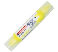 edding 5400 acrylic 3D double liner - neon-yellow - 1 acrylic colour tube - 2 nozzles 2-3,5-10mm - acrylic paint for canvas, painting boards and wood - waterproof acrylics in artist-quality colours