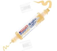 edding 5400 acrylic 3D double liner - pastel-yellow - 1 acrylic colour tube - 2 nozzles 2-3,5-10mm - acrylic paint for canvas, painting boards and wood - waterproof acrylics in artist-quality colours