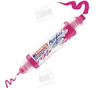 edding 5400 acrylic 3D double liner - pink - 1 acrylic colour tube - 2 nozzles 2-3,5-10mm - acrylic paint for canvas, painting boards and wood - waterproof acrylics in artist-quality colours