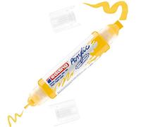 edding 5400 acrylic 3D double liner - yellow - 1 acrylic colour tube - 2 nozzles 2-3,5-10mm - acrylic paints for canvas, painting boards and wood - waterproof acrylics in artist-quality colours