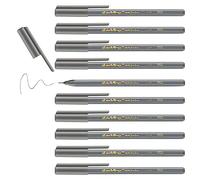 edding 55 - fineliner - grey - 10 pens - 0.3 mm nib - colour pen for writing, drawing, underlining, illustrating - for children and adults, at school and in the home or office