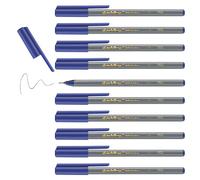 edding 55 - fineliner - blue - 10 pens - 0.3 mm nib - colour pen for writing, drawing, underlining, illustrating - for children and adults, at school and in the home or office