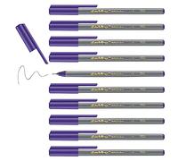 edding 55 - fineliner - violet - 10 pens - 0.3 mm nib - colour pen for writing, drawing, underlining, illustrating - for children and adults, at school and in the home or office