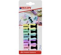edding 7 Mini Highlighters 5 Pastel Colours (Yellow, Green, Blue, Purple, Pink)