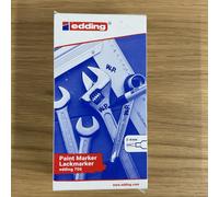 edding 750 paint marker - white - 10 pens - round tip 2-4 mm - paint marker for marking and labelling metal, glass, rocks or plastic - heat-resistant, permanent, smudge-proof and waterproof