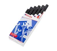Edding 750 Paint Marker - Black - 10 Pens - Round Tip 2-4 mm - Paint Marker For Marking And Labelling Metal, Glass, Rocks Or