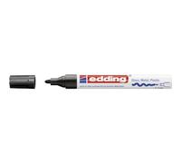 edding 750 gloss paint marker - black - 1 paint marker - round tip 2-4 mm - paint pen for glass, pebbles, wood, plastic, paper - waterproof, high coverage
