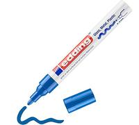 edding 750 gloss paint marker - blue - 1 paint marker - round nib 2-4 mm - paint pen for glass, pebbles, wood, plastic, paper - waterproof, high coverage